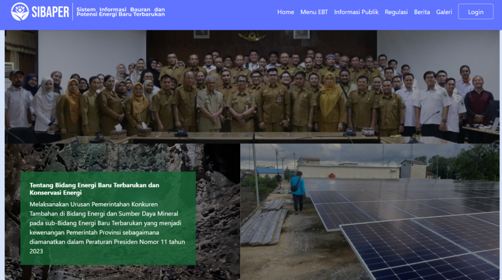 Sistem Informasi Bauran dan Potensi Energi Baru Terbarukan